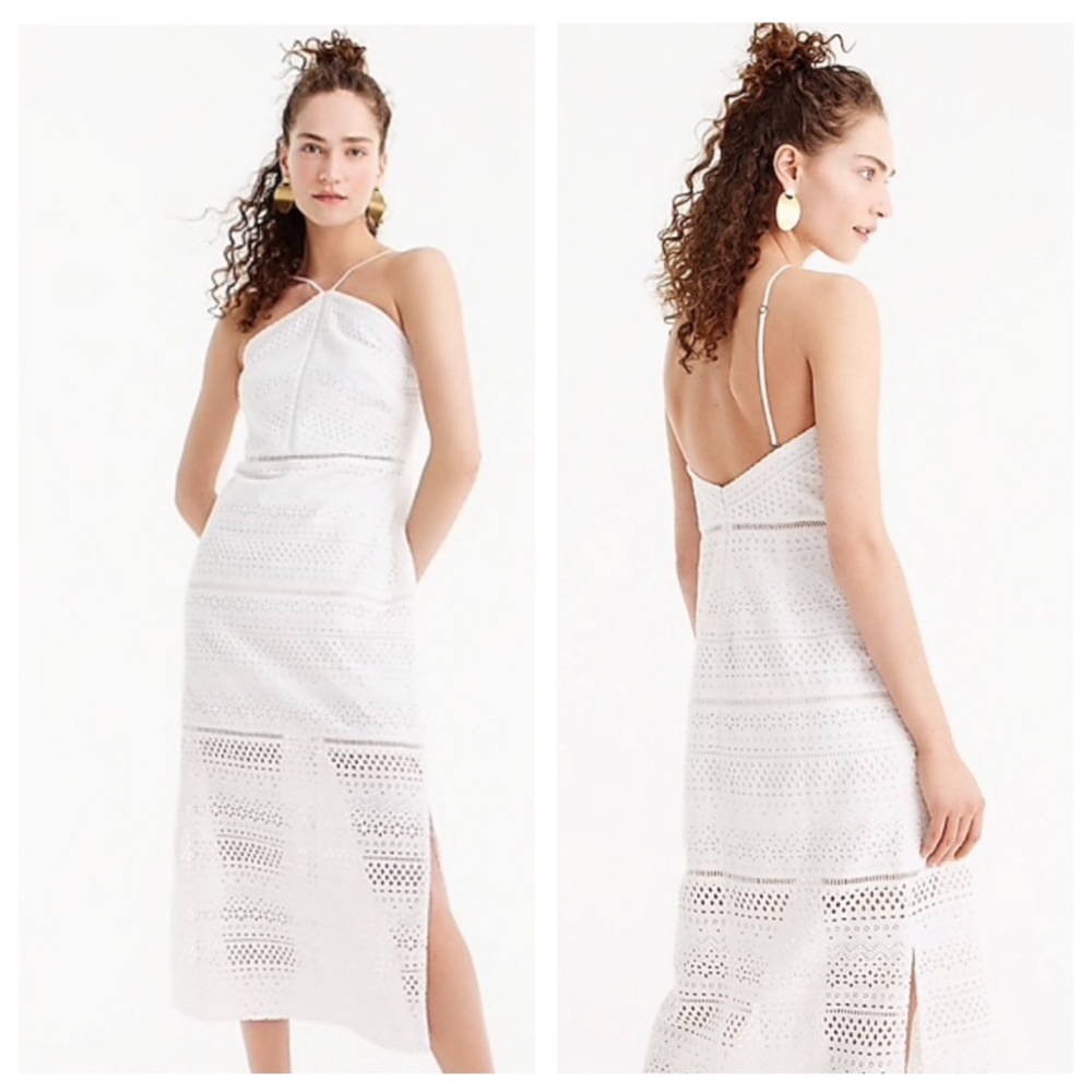 J.Crew Eyelet String Halter Dress